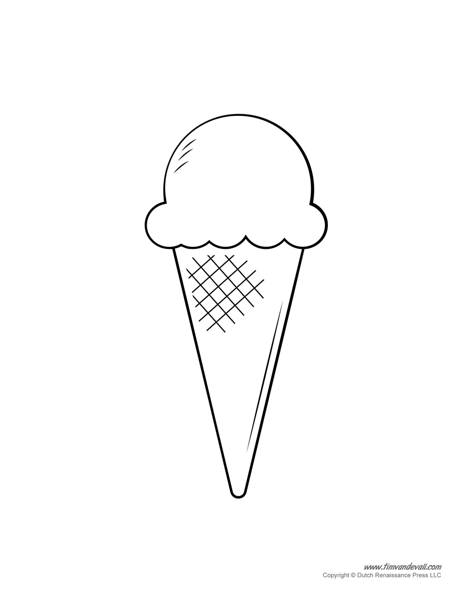 Printable Ice Cream Template