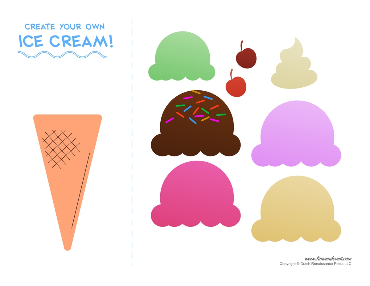 Ice Cream Scoop Printable Template