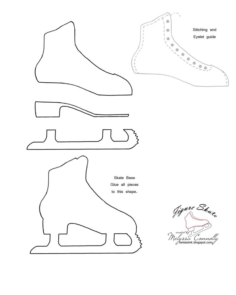 Ice Princess And Figure Skate Template Ice Skate Ornaments Felt Christmas Felt Christmas Ornaments