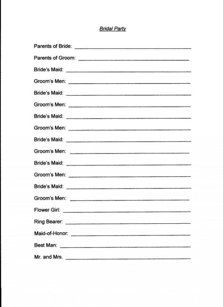 Printable Wedding Song List For Dj Template
