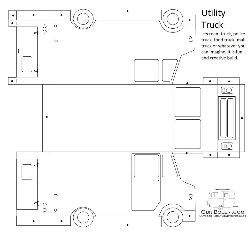 Image Result For Cardboard Food Truck Template Paper Toys Template Paper Car Paper Toys