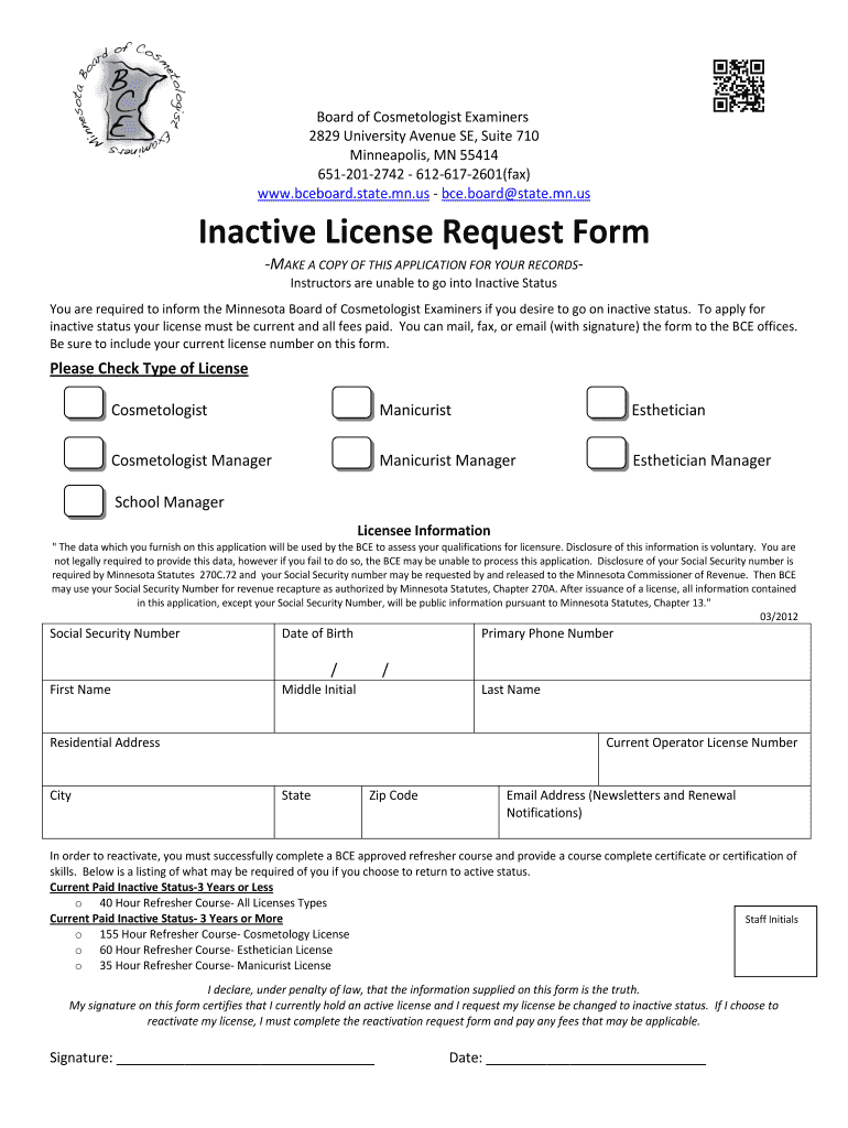 Printable Cosmetology License Template