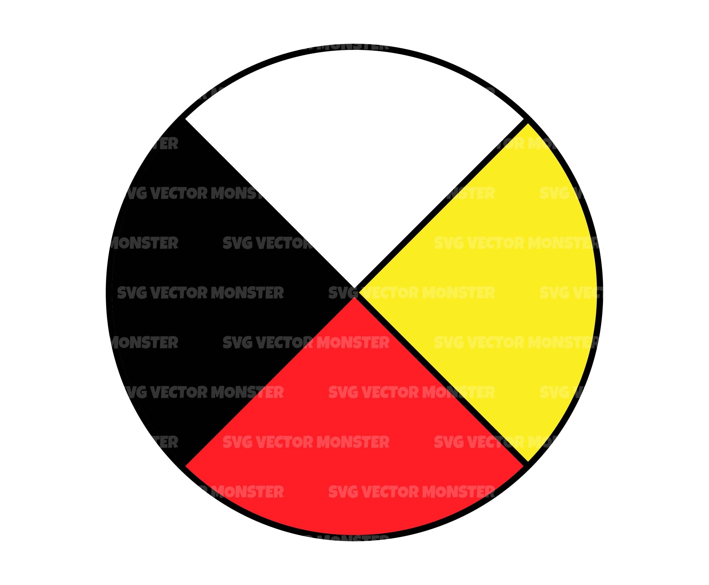 Indigenous Medicine Wheel Svg Wheel Of Life Native America Vector Cut File Cricut Silhouette Pdf Png Eps Dxf Decal Sticker Stencil Etsy