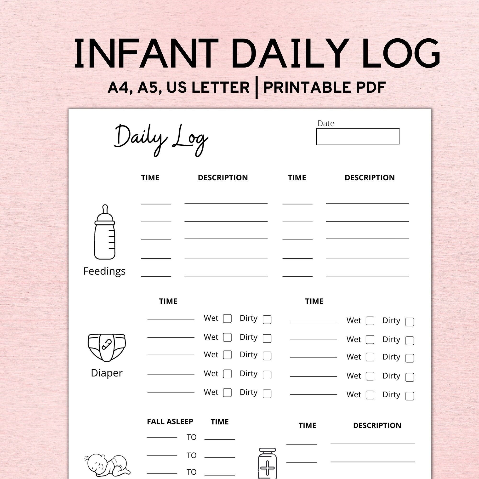 Free Printable Infant Daily Report Template