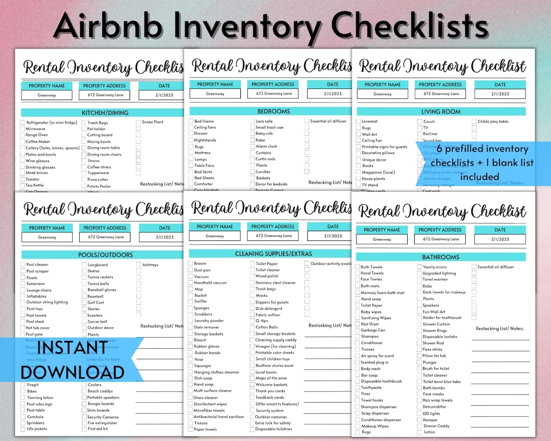 Printable Airbnb Checklist Template