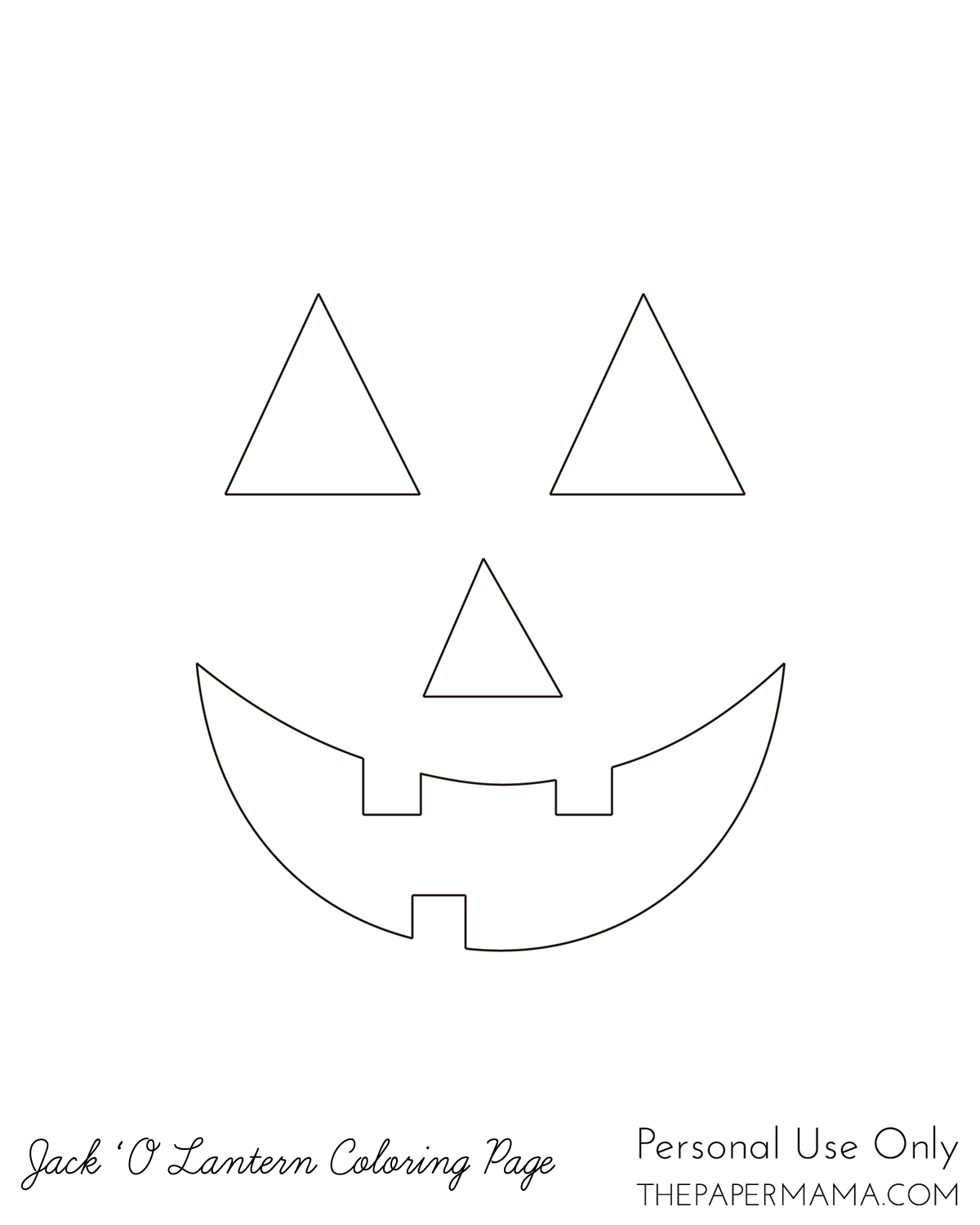 Jack O Lantern Coloring Page