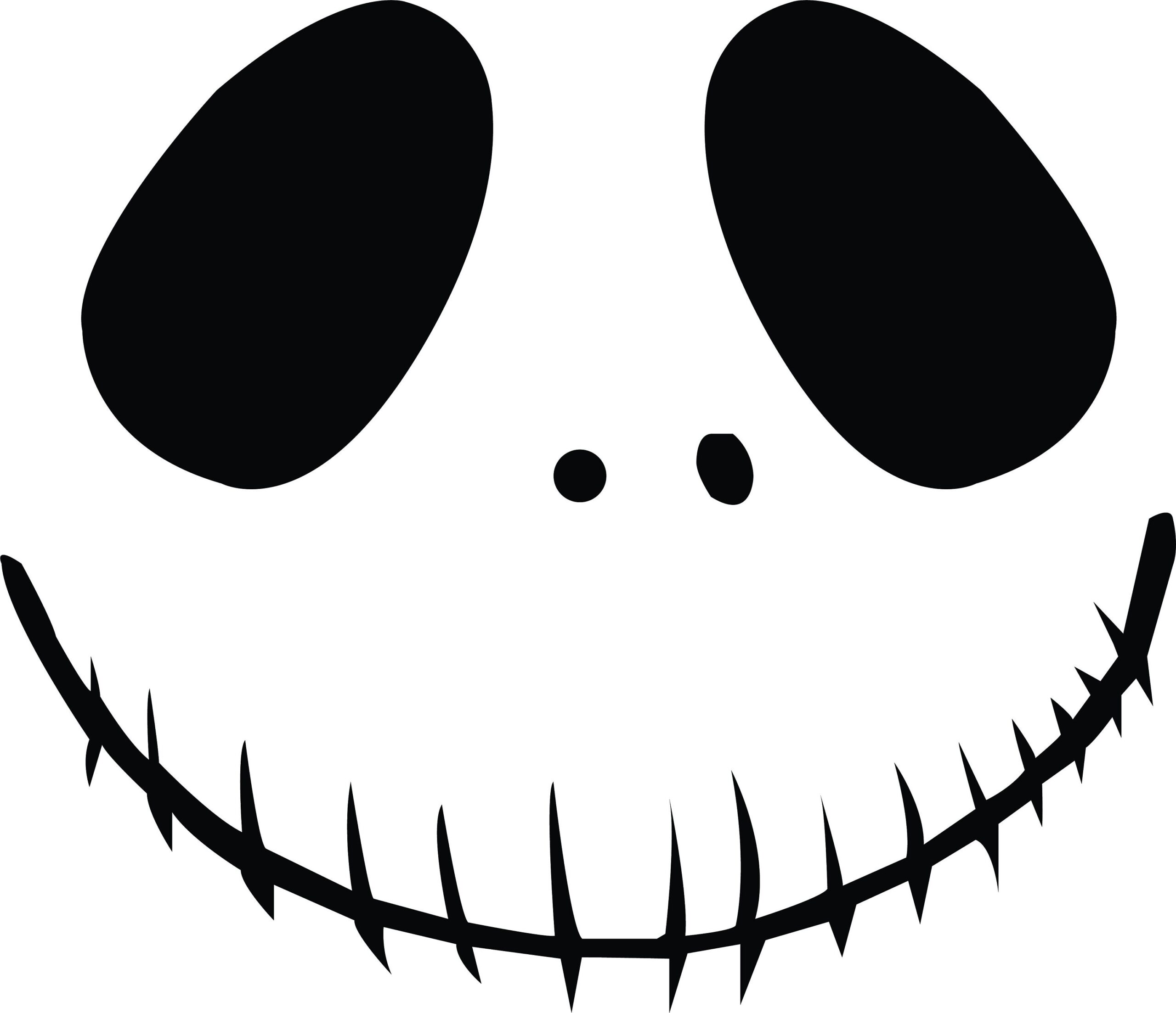 Jack Skellington Face Pdf Svg Dxf And Png File Etsy