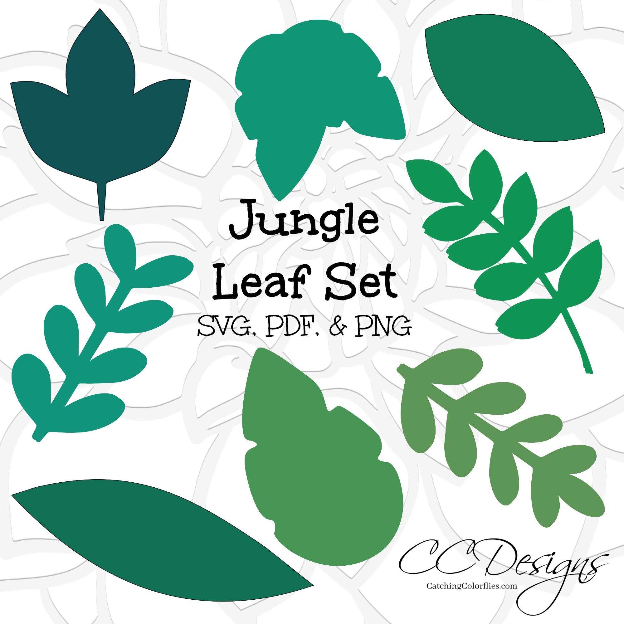 Jungle Leaf Template Printable