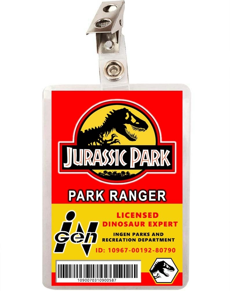 Jurassic Park Ranger License ID Badge Image Download PDF