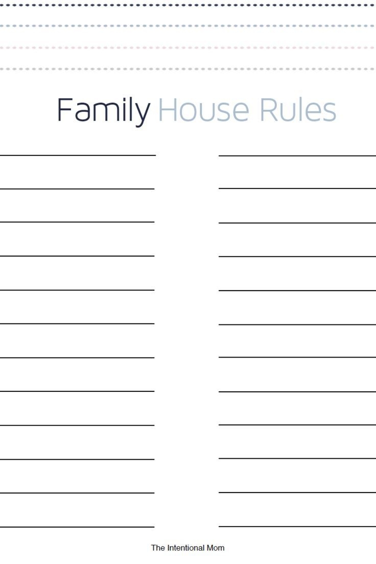 Just What You Need To Create Household Rules Grab This Pretty And Simple Free Download To Write Your Own Household Family Rules Keeping Kids Busy House Rules
