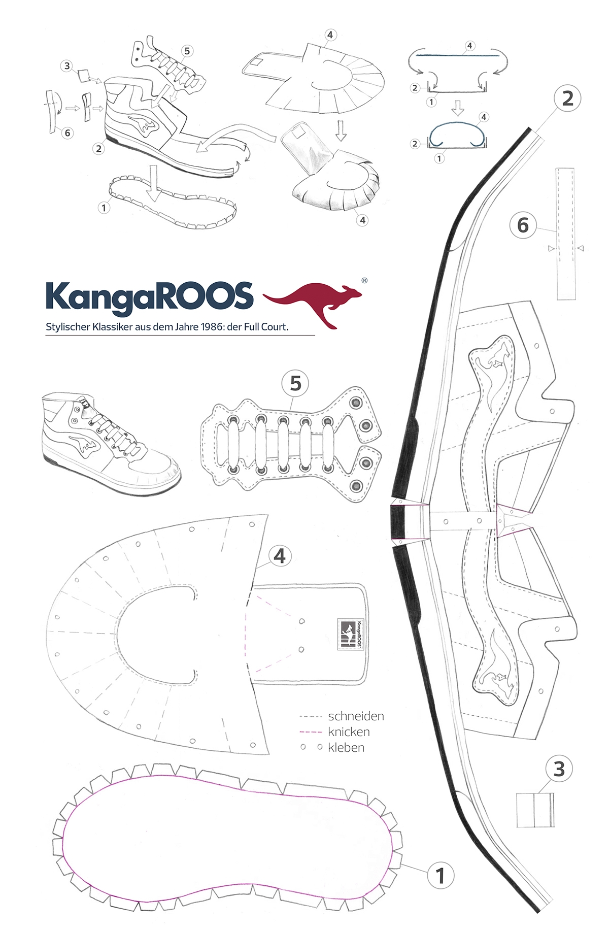 Printable Paper Sneaker Shoe Template