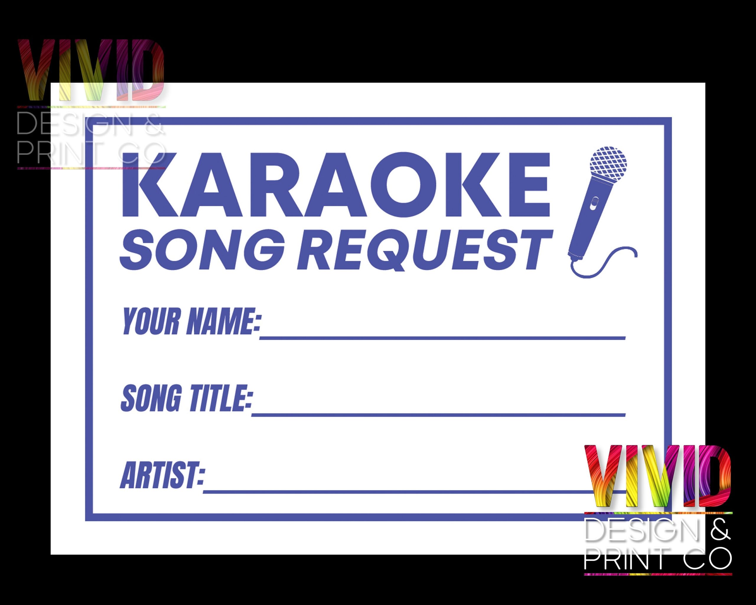 Sheet Template Free Printable Karaoke Song Request Slips Template