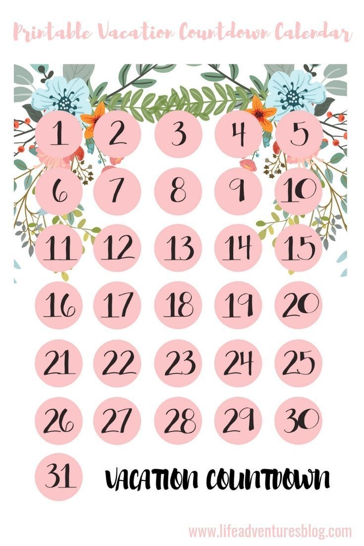 Free Printable Countdown Template
