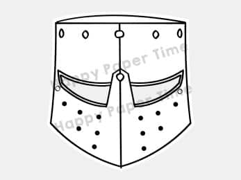 Printable Cardboard Knight Helmet Template