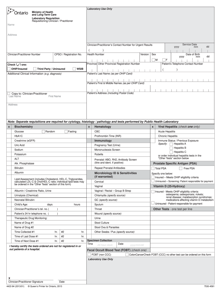 Lab Requisition Form Pdf Fill Online Printable Fillable Blank PdfFiller