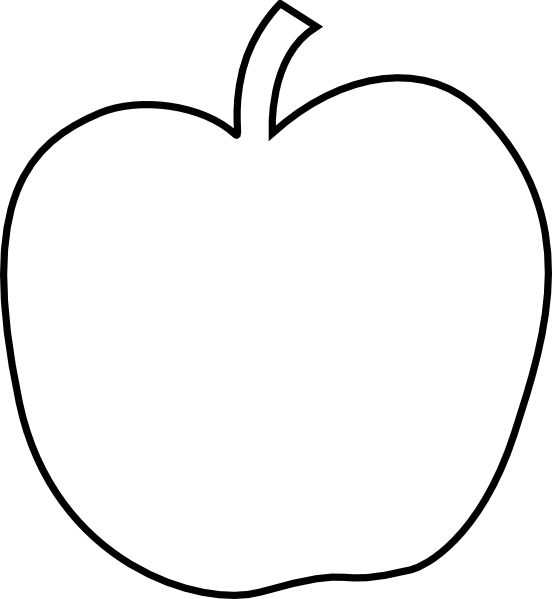 Large Apple Template Apple Template Leaf Template Printable Apple Clip Art