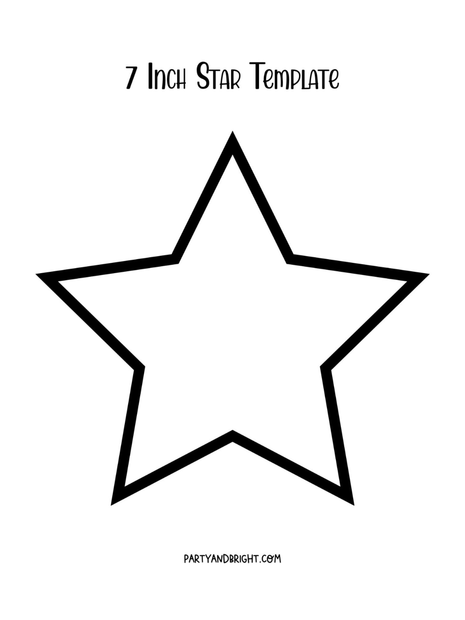 Large Printable Star Template