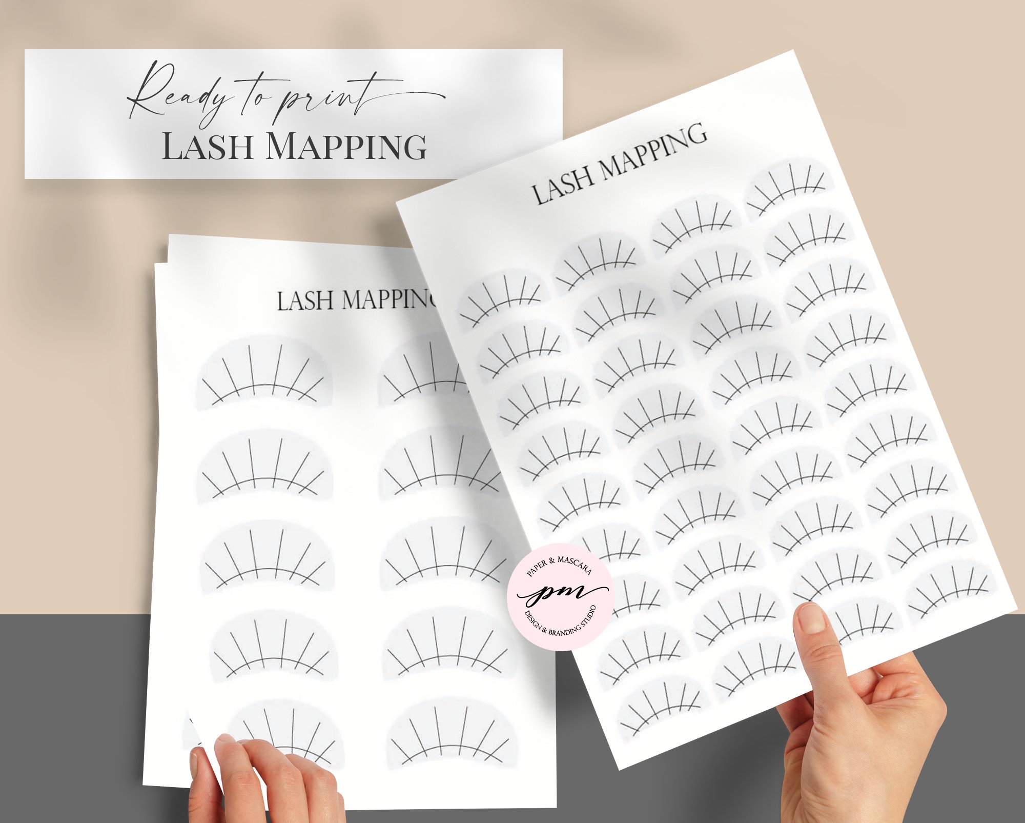 Printable Lash Mapping Template