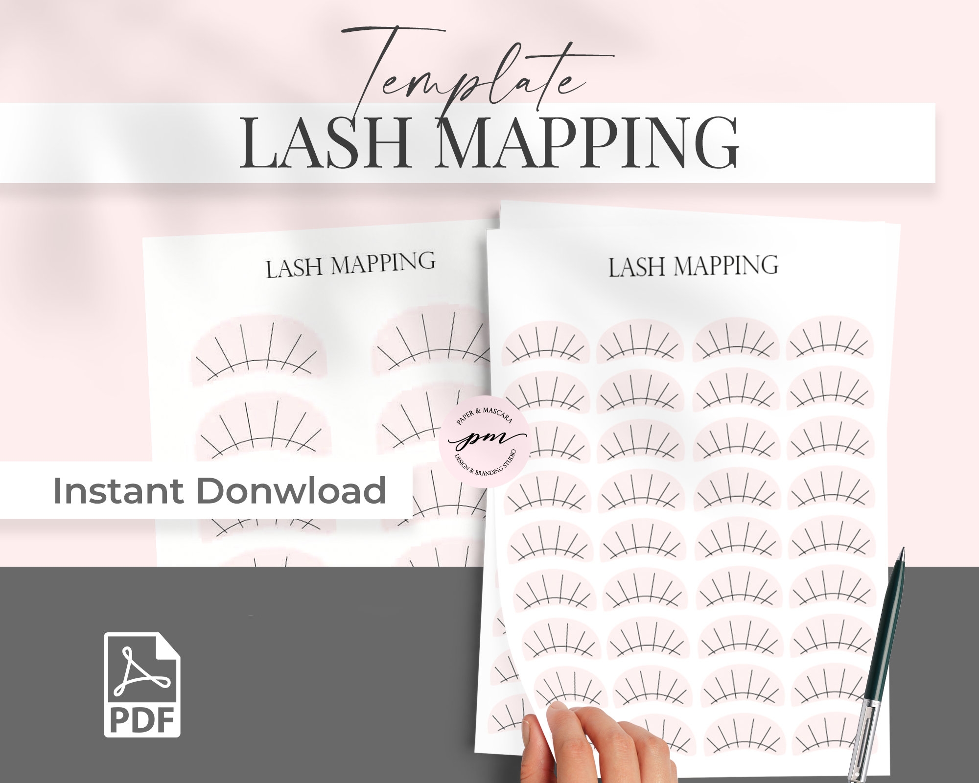 Lash Map Sheets Printable Lash Mapping Sheets Eyelash Extensions Form Etsy Denmark