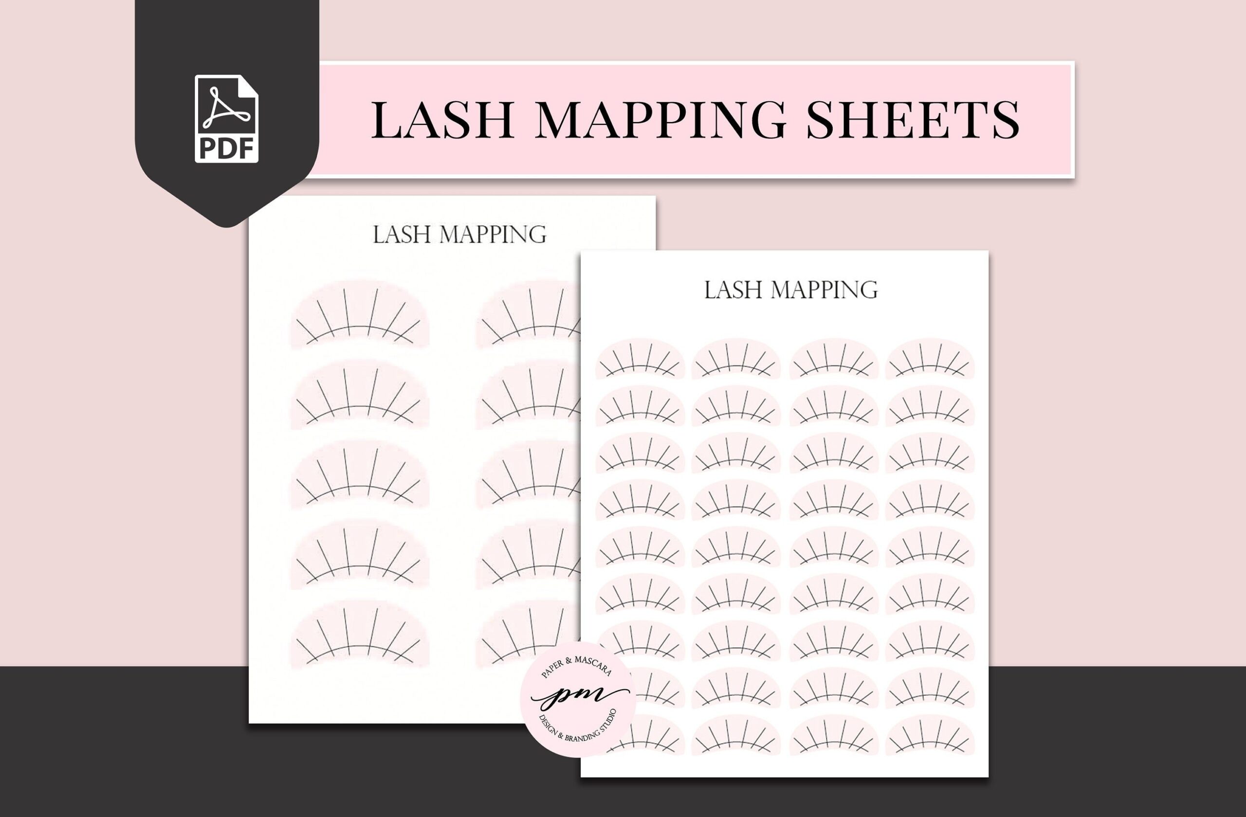 Printable Lash Mapping Template
