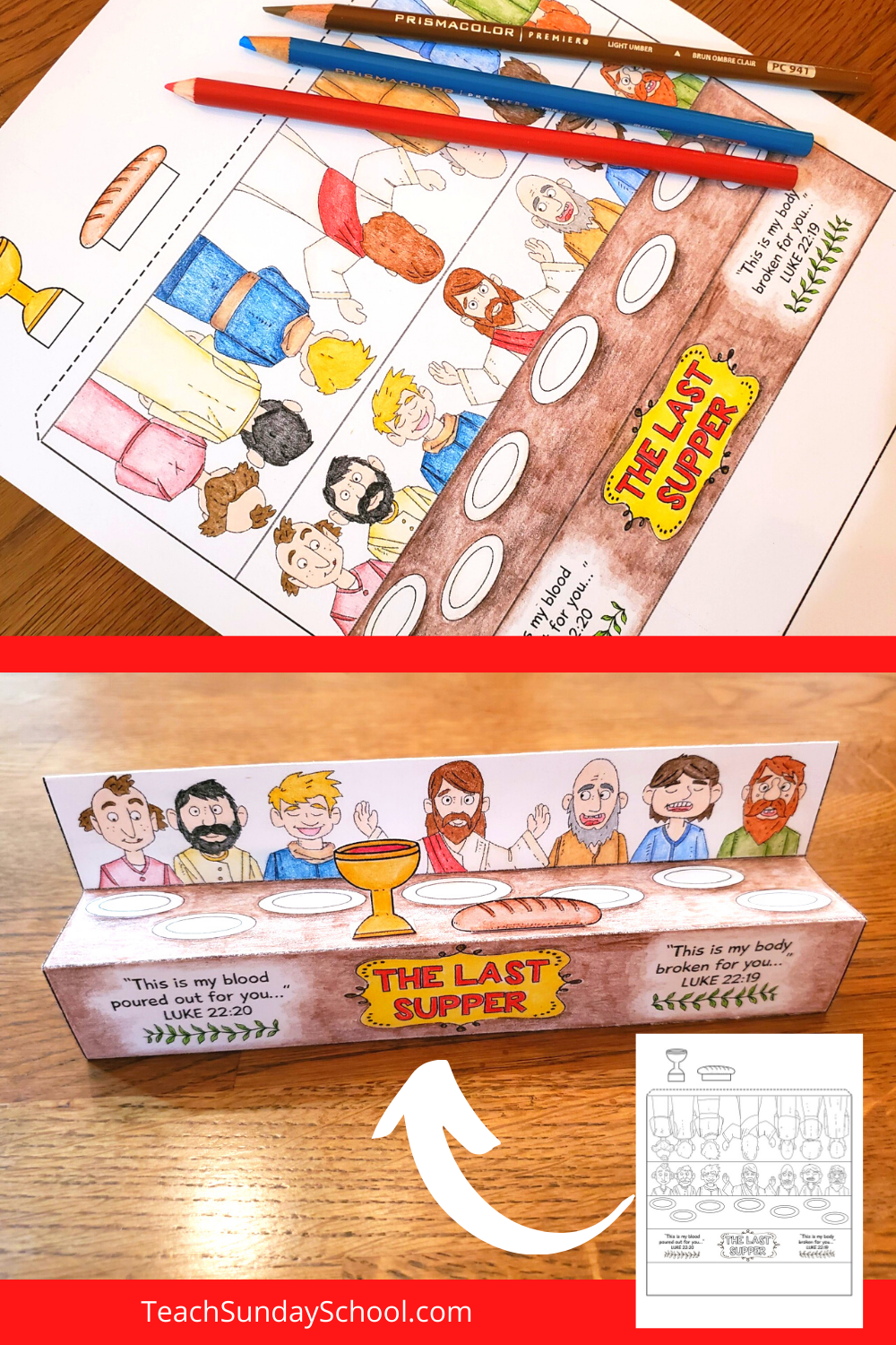 Template Printable Last Supper Craft