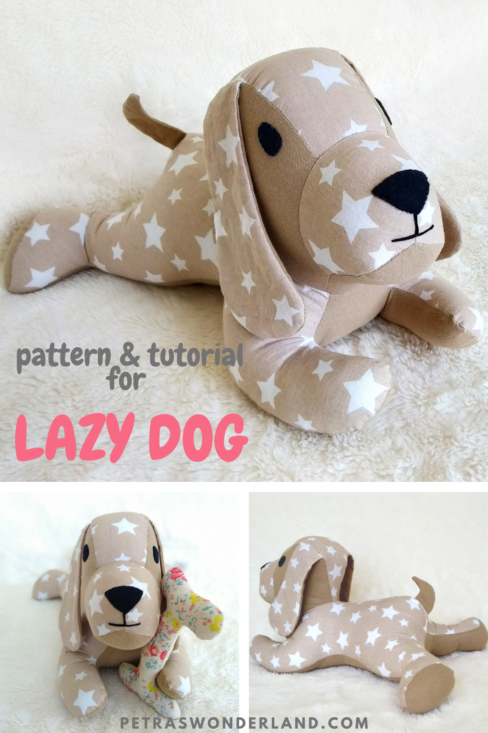 Template Free Printable Stuffed Dog Pattern