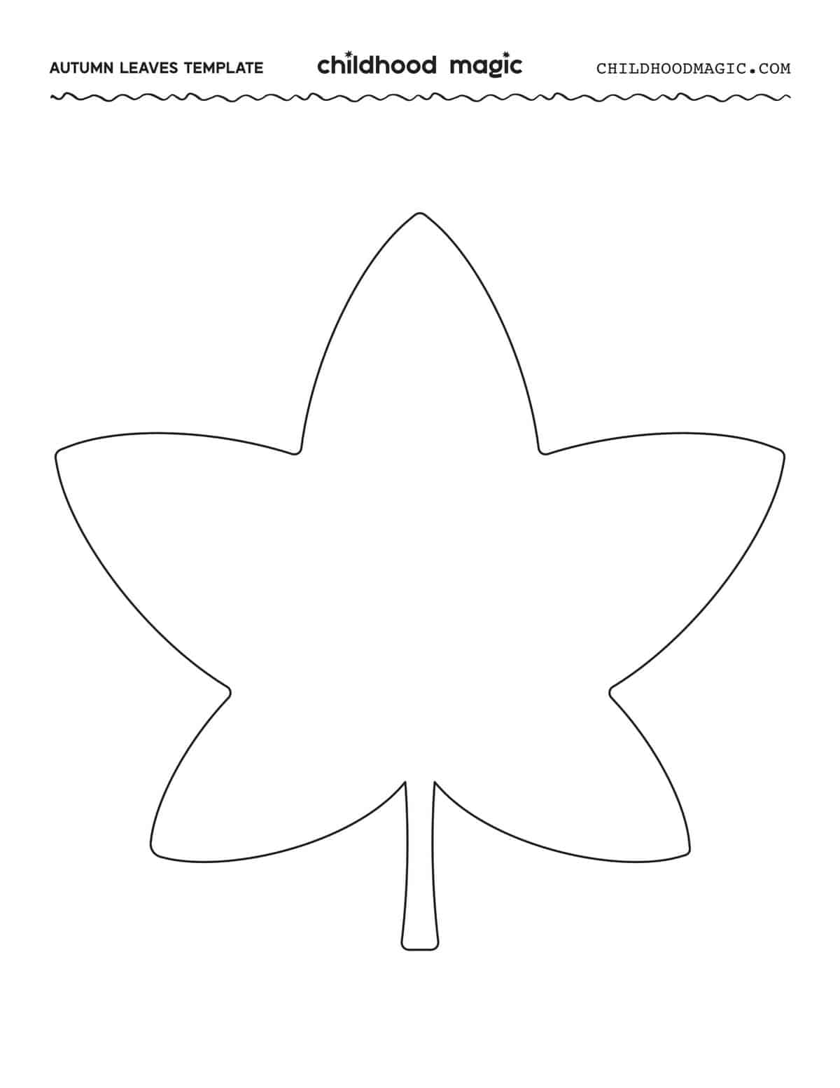Printable Autumn Leaves Template