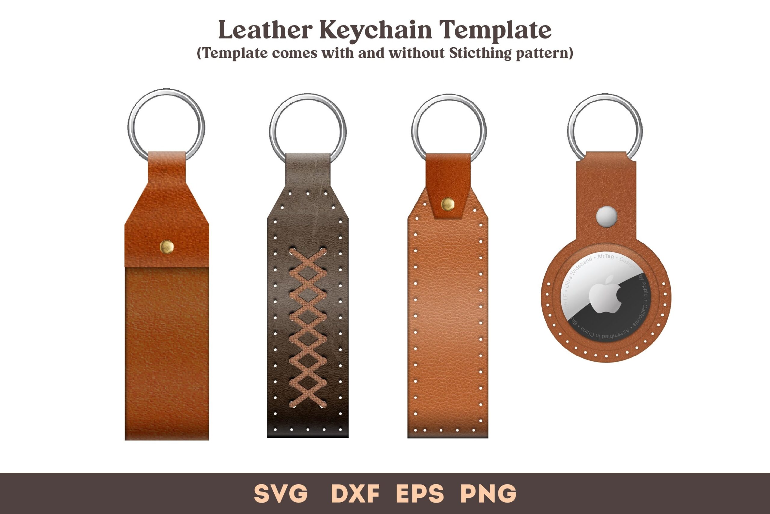 Free Printable Leather Keychain Template