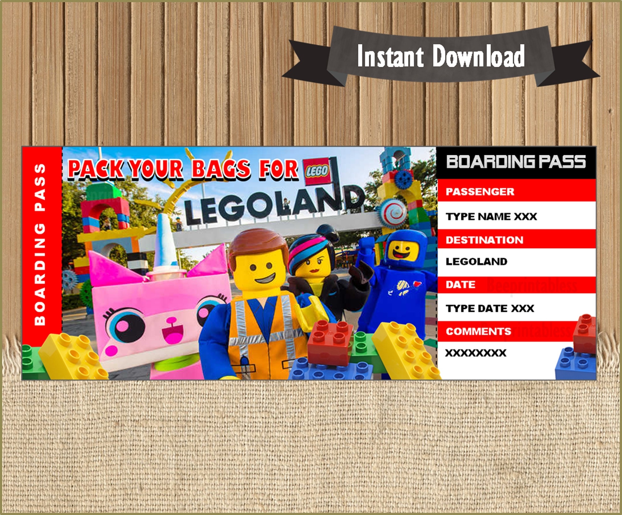 Legoland Tickets Etsy