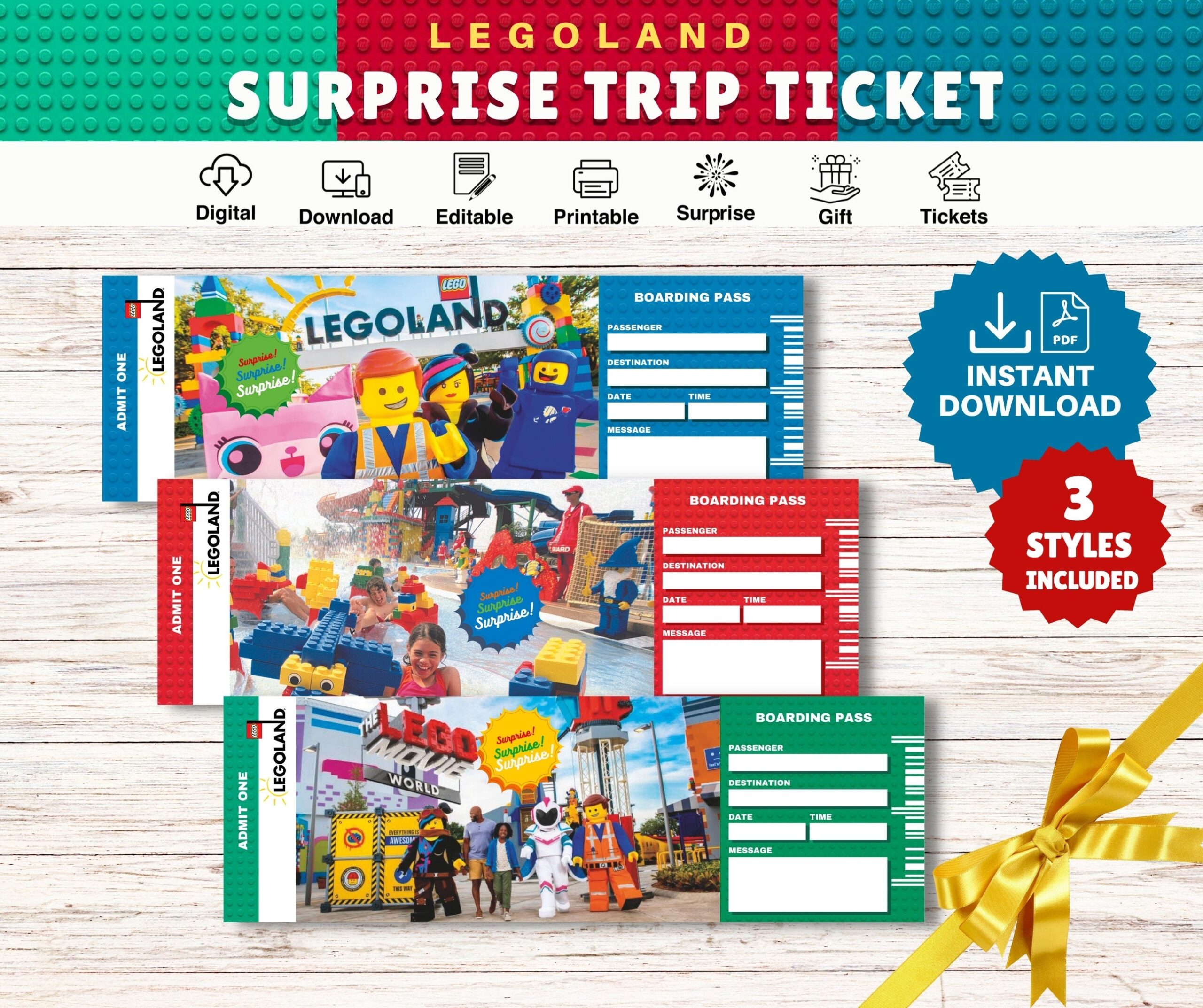 Free Printable Legoland Ticket Template