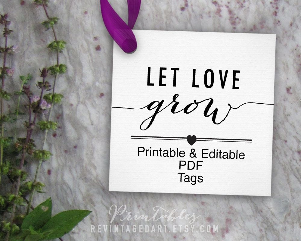 Printable Let Love Grow Free Template