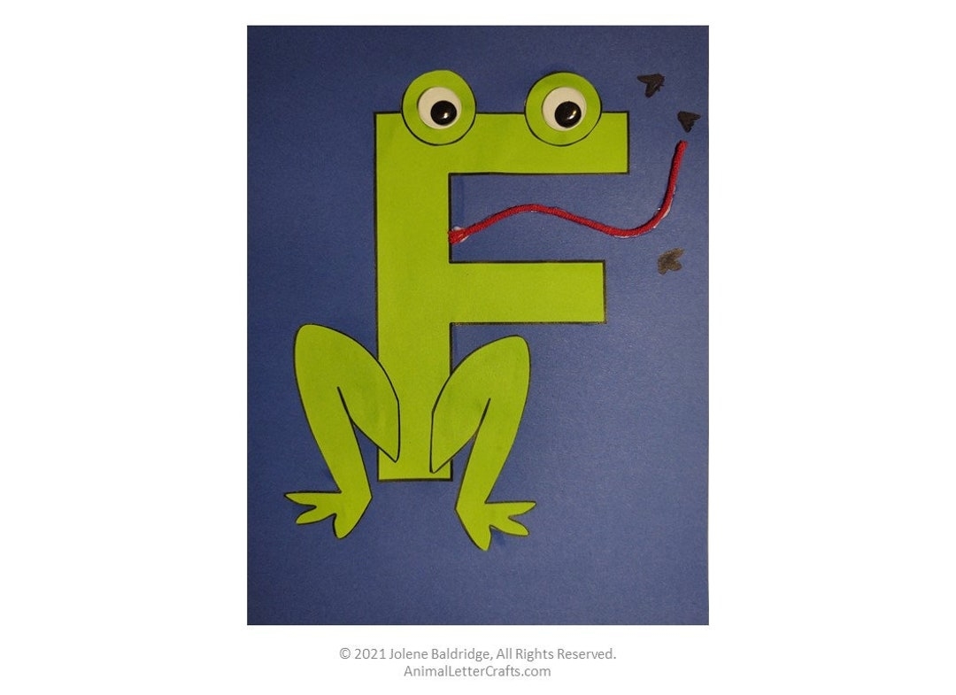 Printable Letter F Frog Craft Template