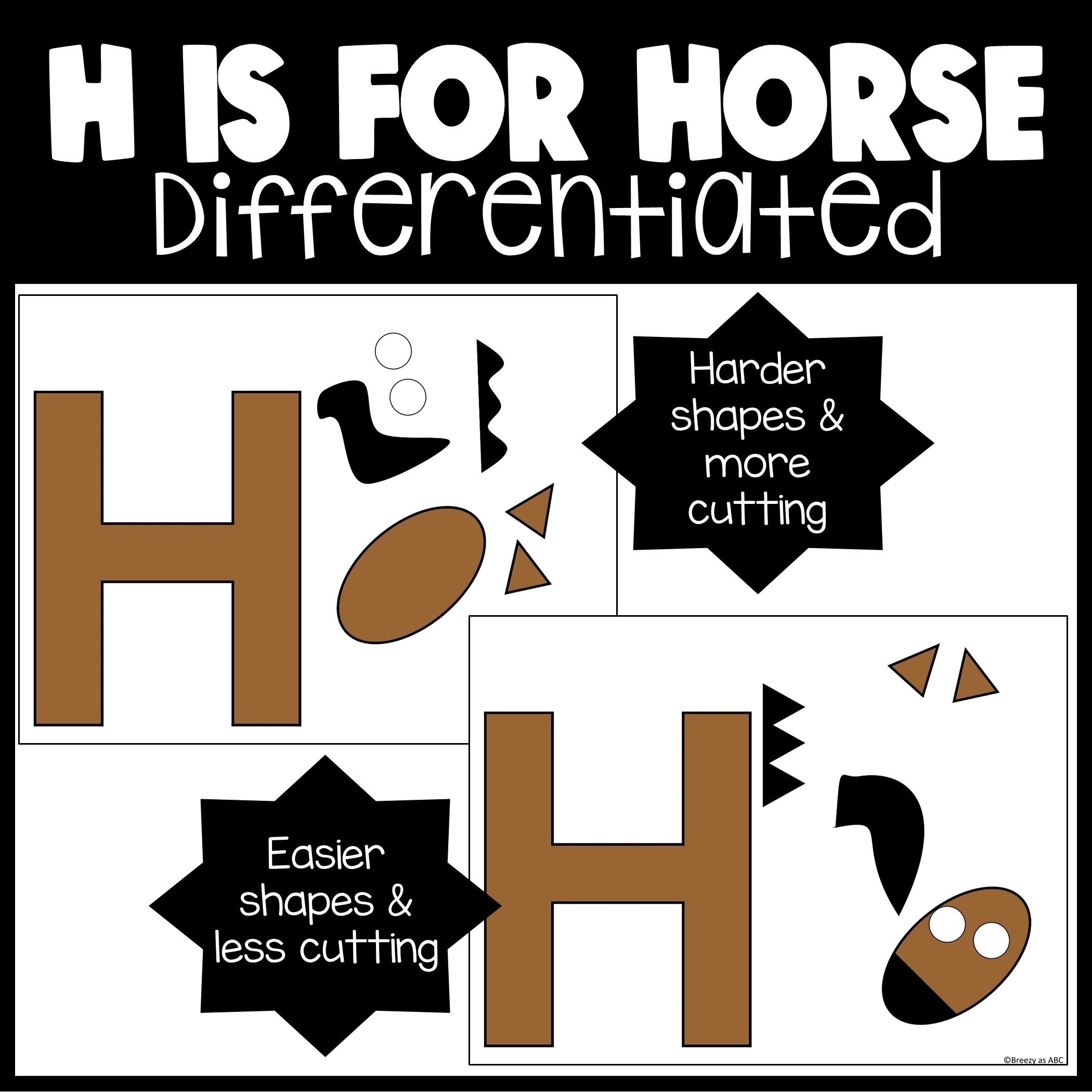 Letter H Craft H Is For Horse Printable Craft Template ABC Alphabet Crafts Classful