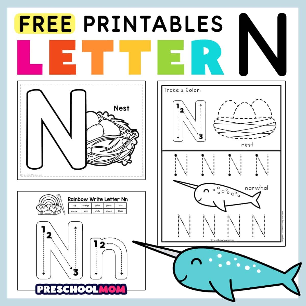 Letter N Template Free Printable