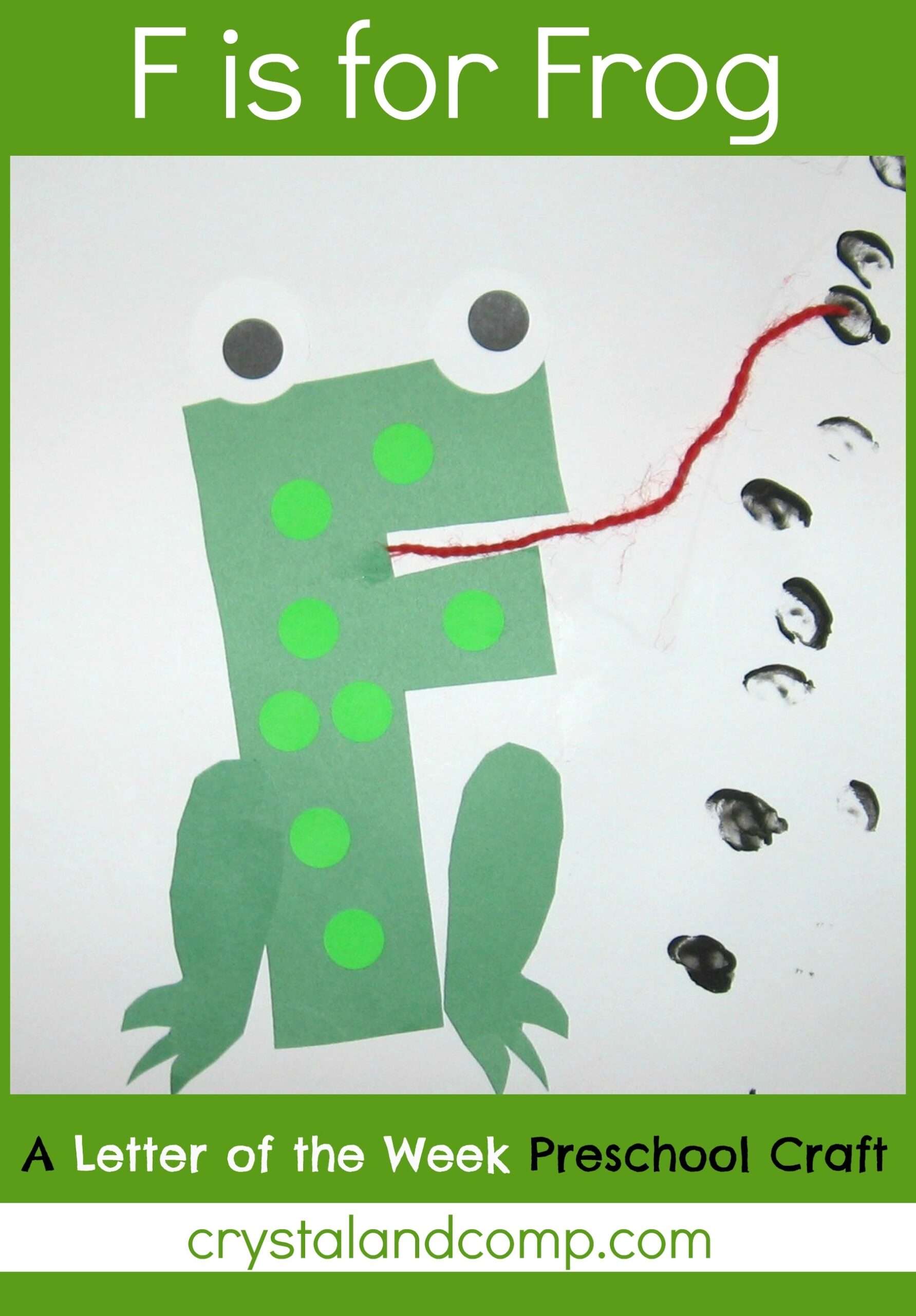 Printable Letter F Frog Craft Template