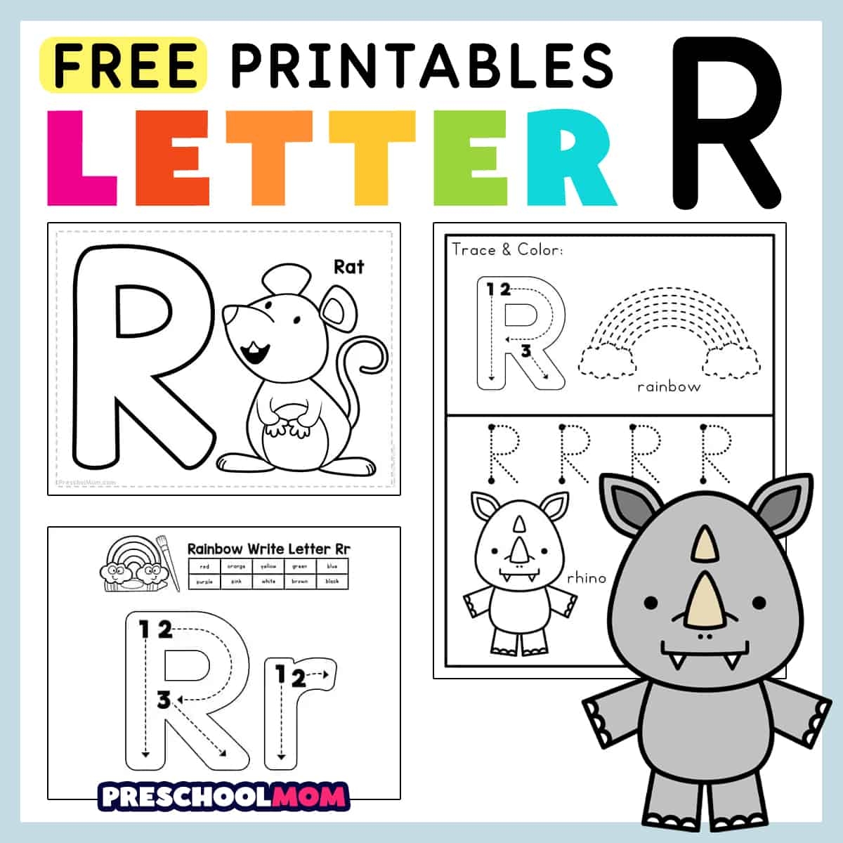 Letter R Printable Template