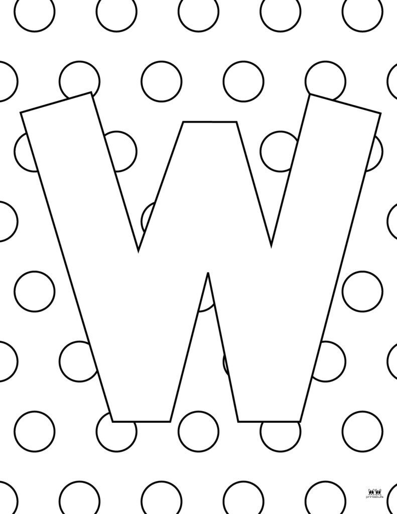 Letter W Template Free Printable