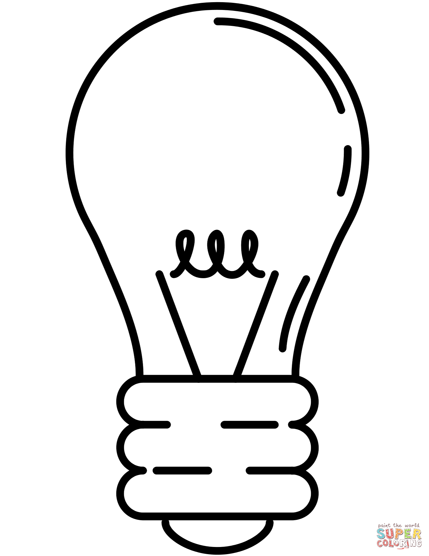 Light Bulb Printable Template