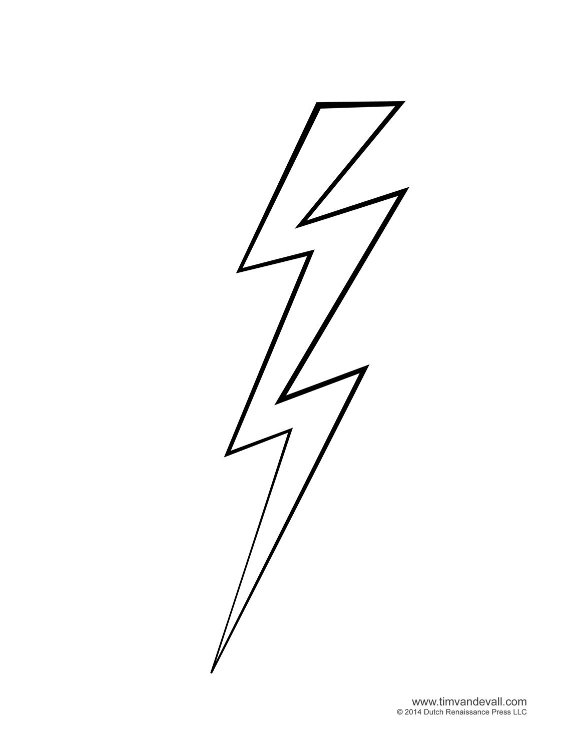 Lightning Bolt Template Printable