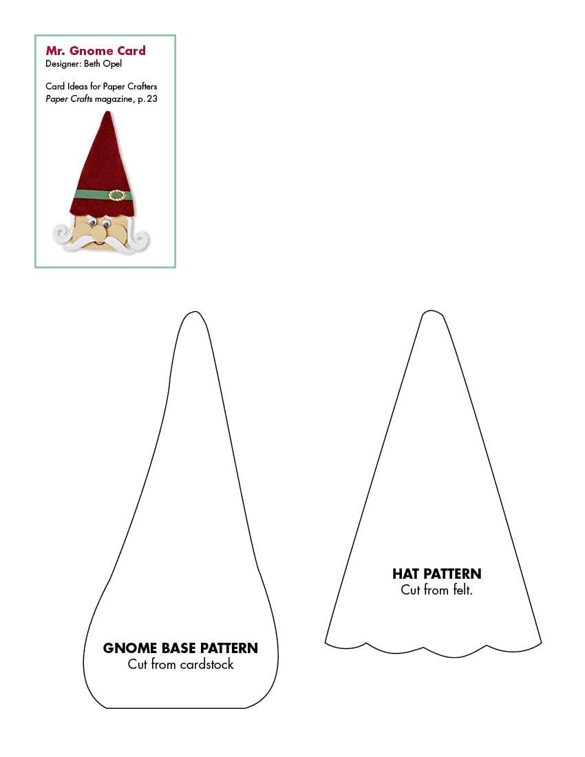 Pattern Printable Gnome Template
