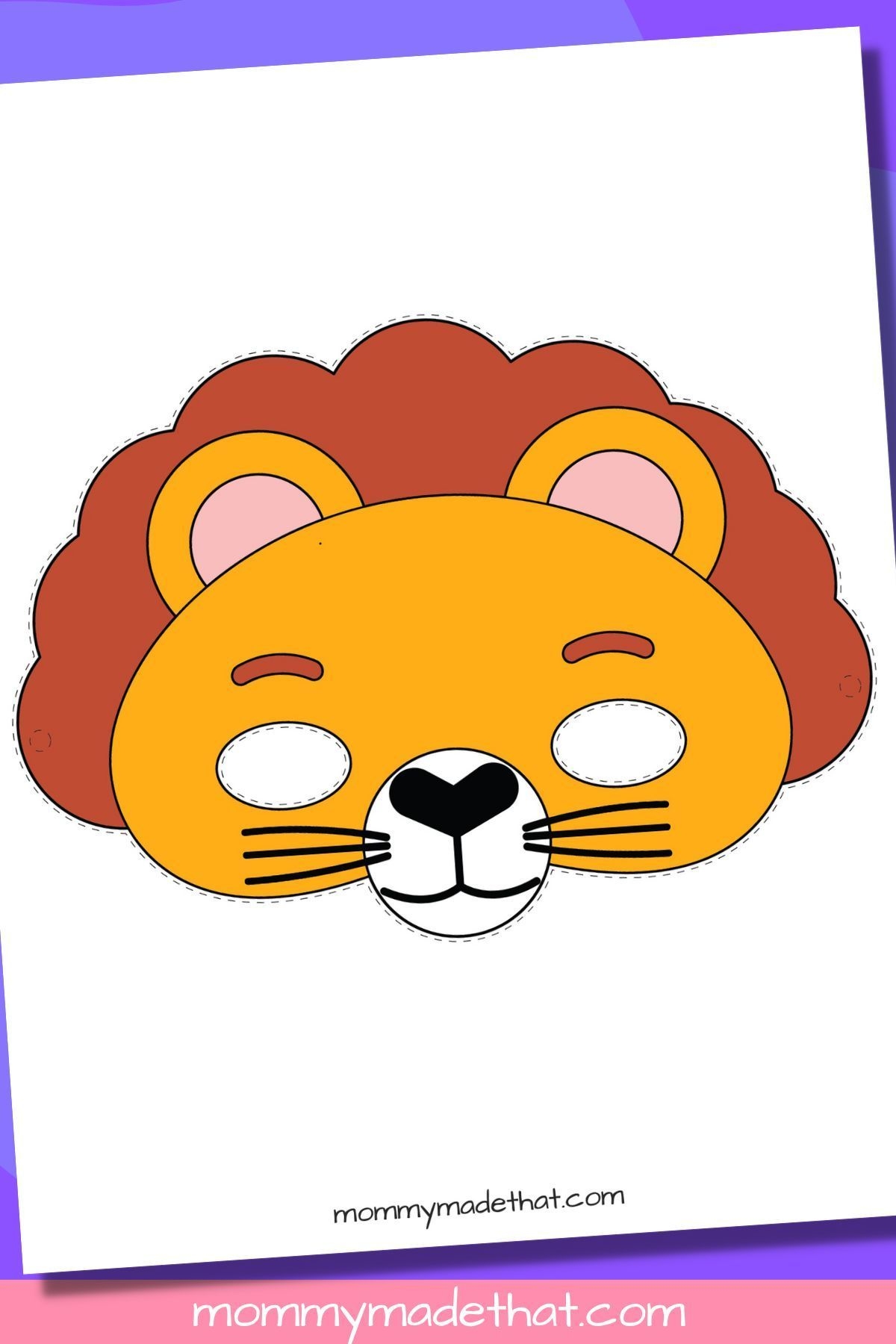 Lion Face Template Printable