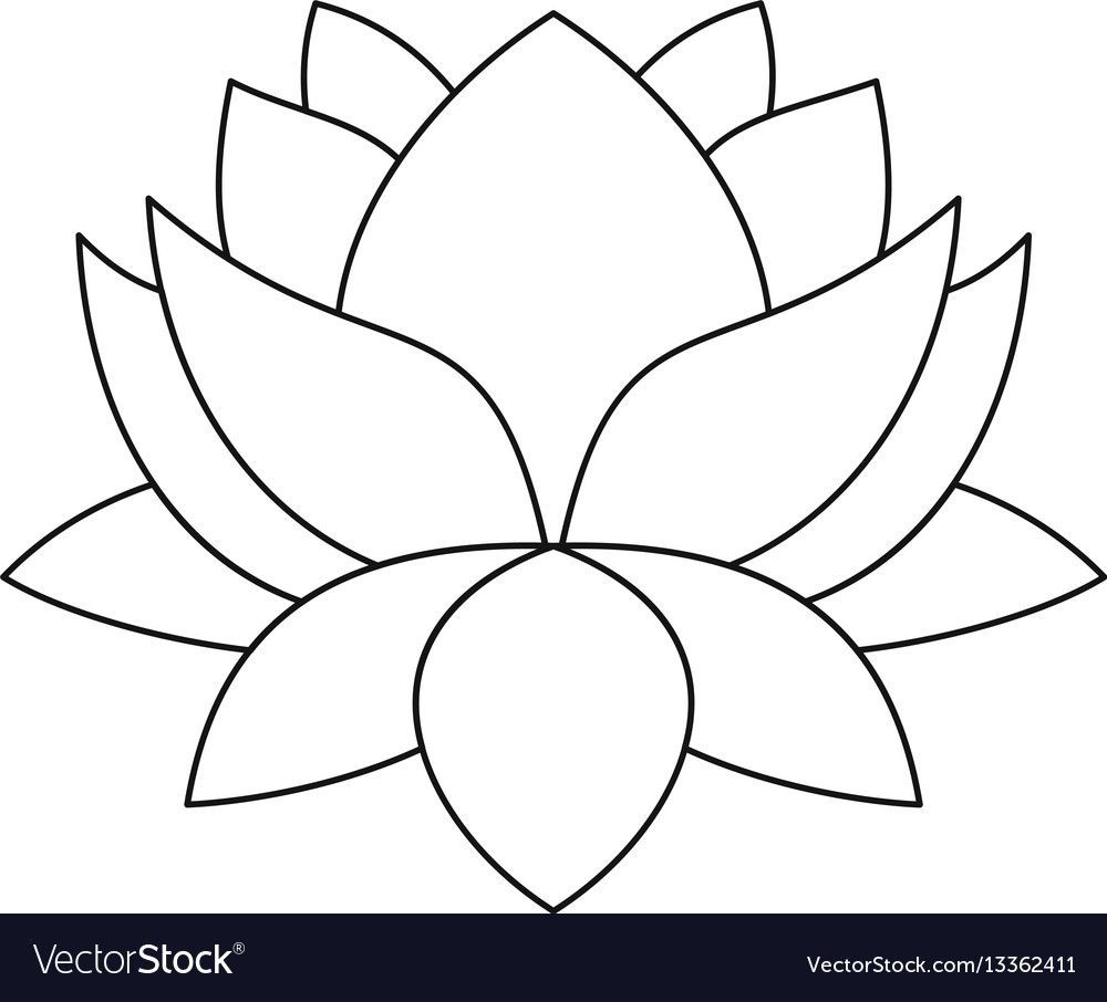 Printable Lotus Flower Template
