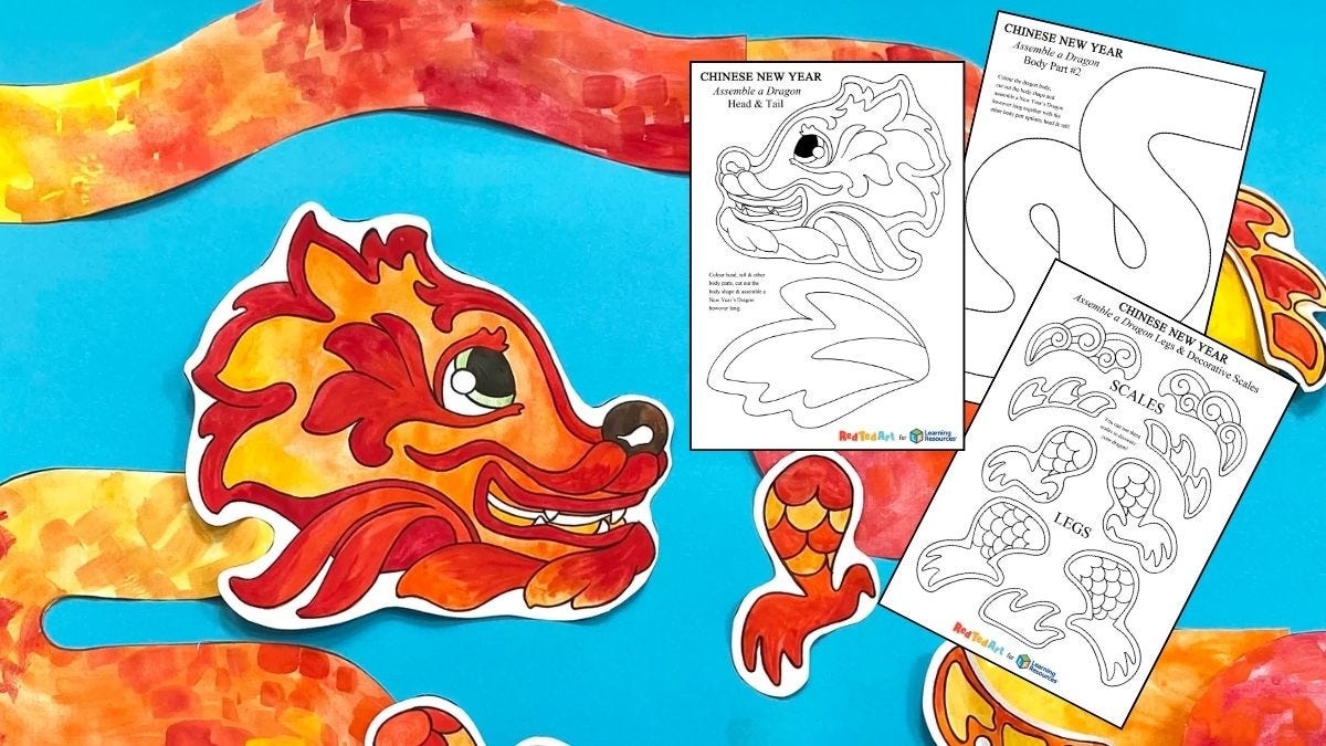 Printable Dragon Head And Tail Template
