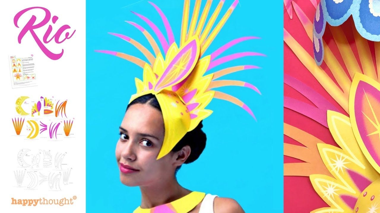 Printable Brazilian Carnival Headdress Template