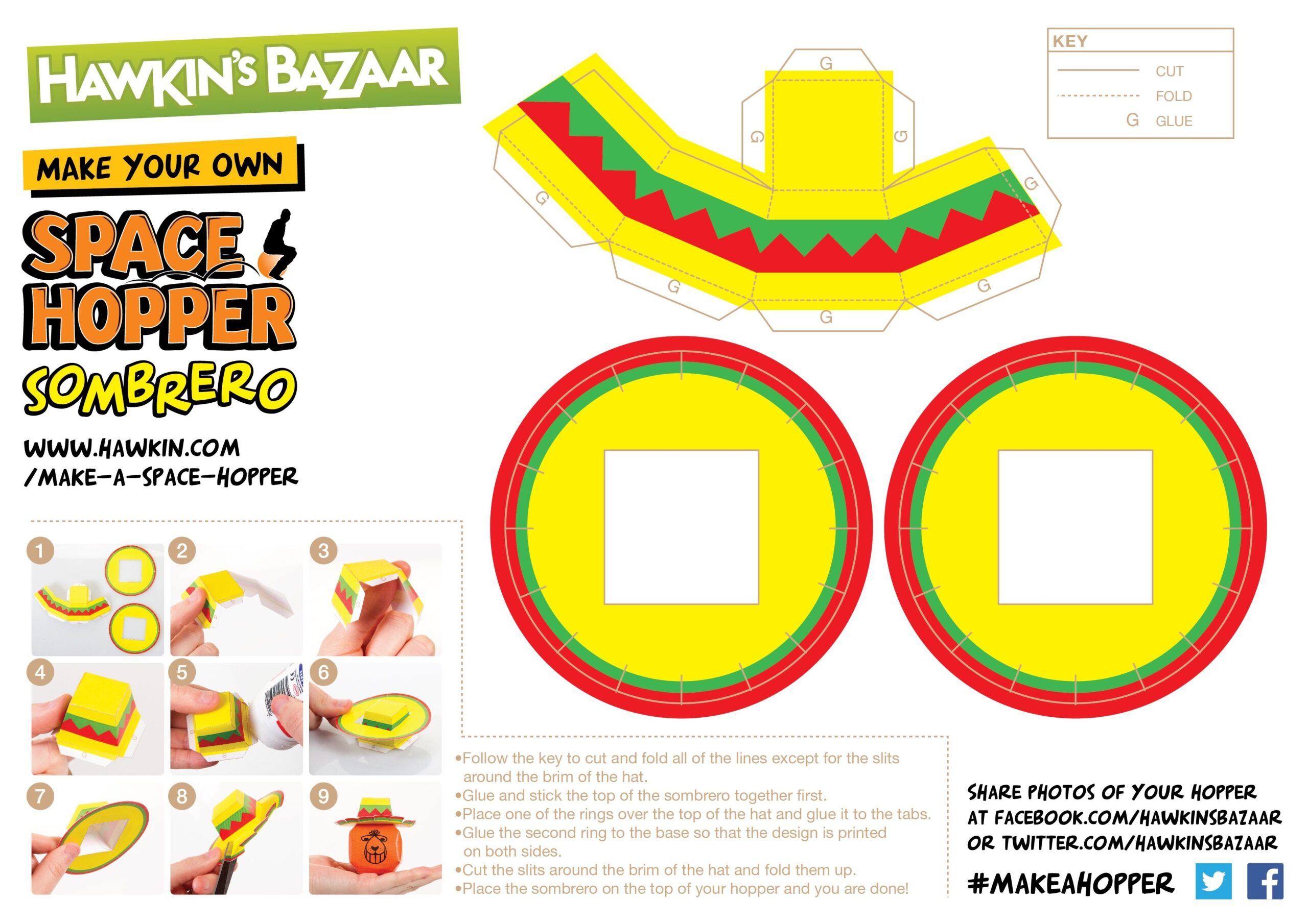 Printable Cut Out Sombrero Template
