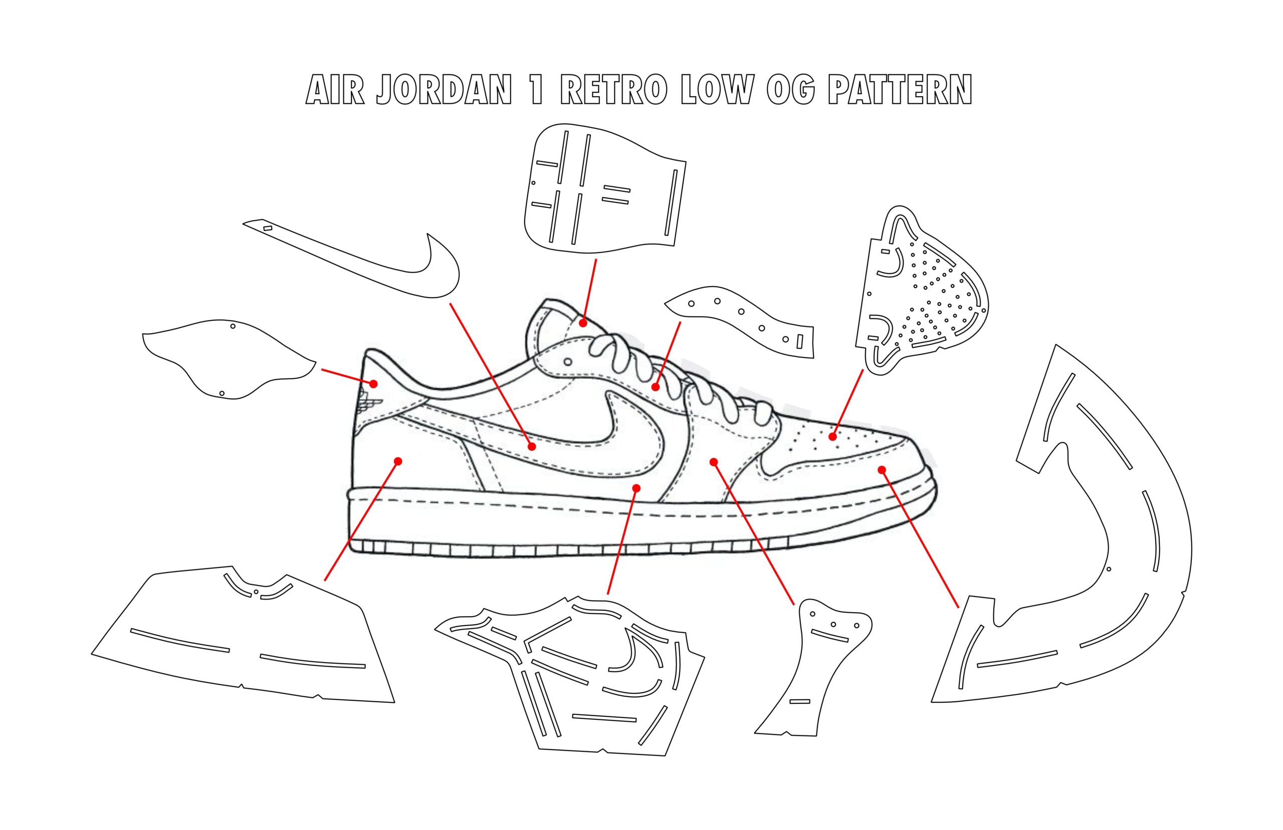 Printable Jordan Shoes Template