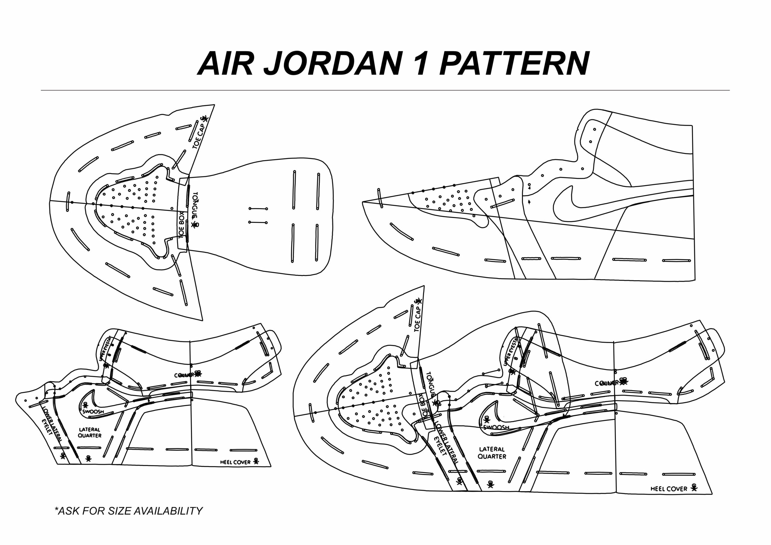 Printable Jordan Shoes Template