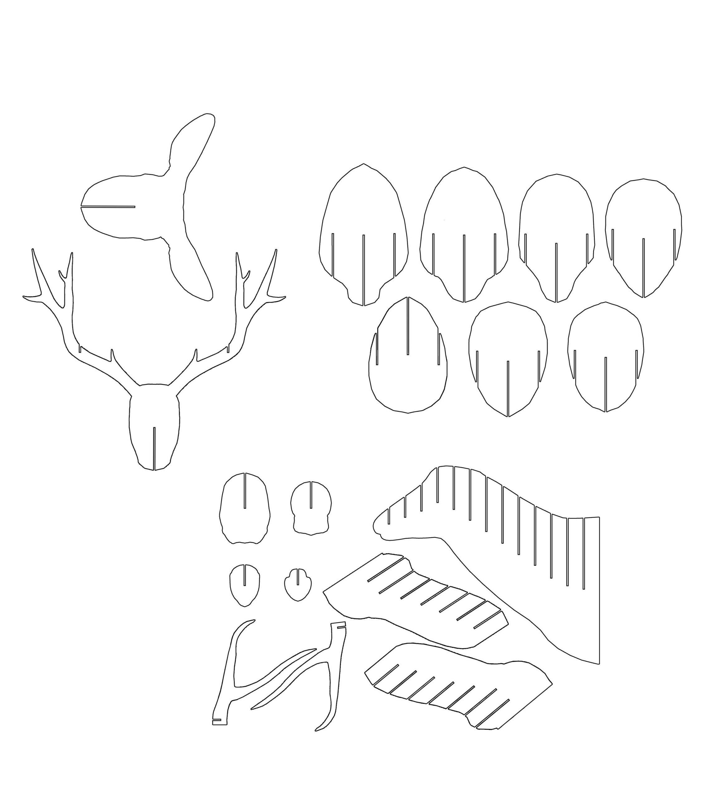 Make Your Own Cardboard Deer Head For Free pattern template Cardboard Deer Heads Beer Box Crafts Cardboard Sculpture