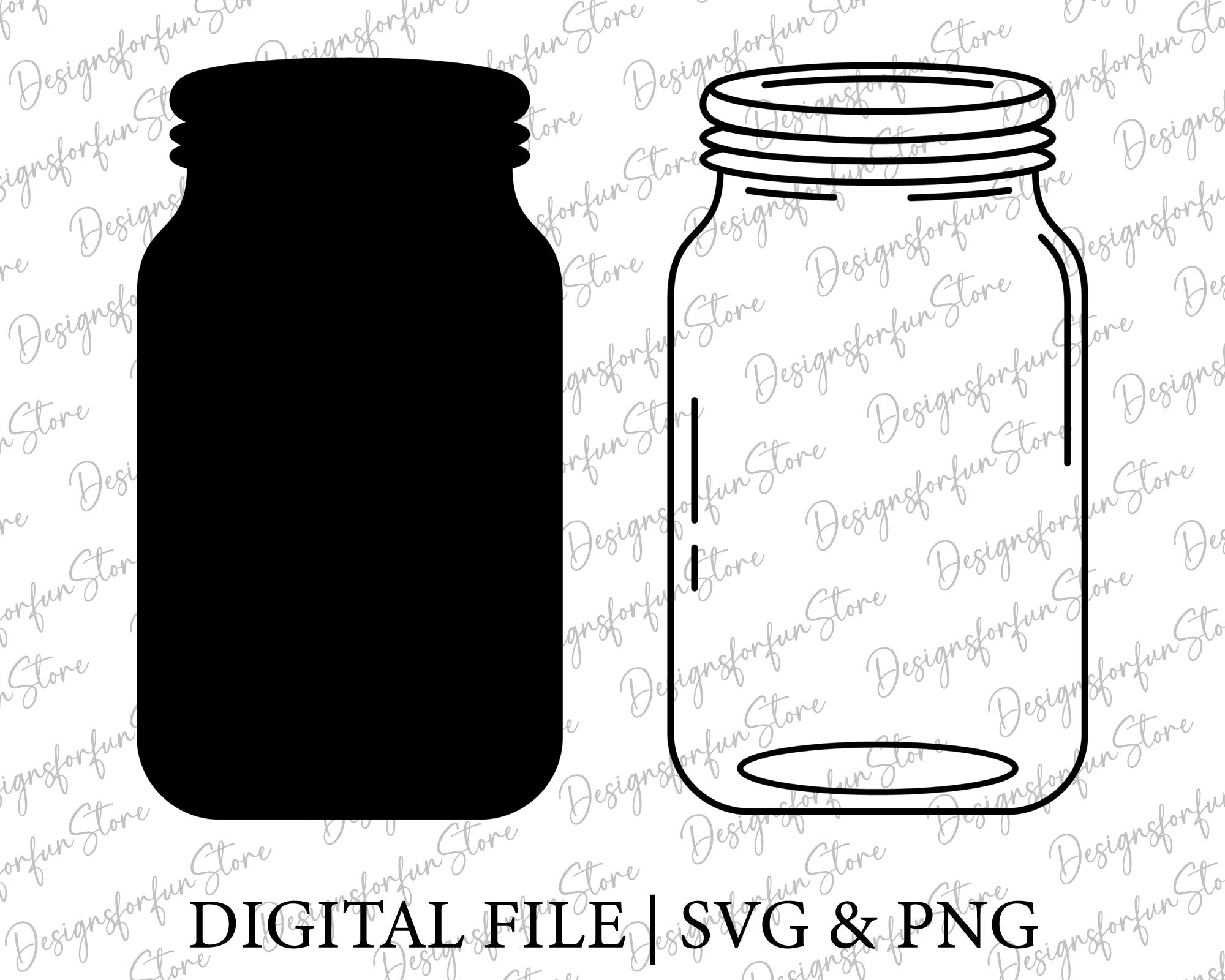 Printable Mason Jar Template