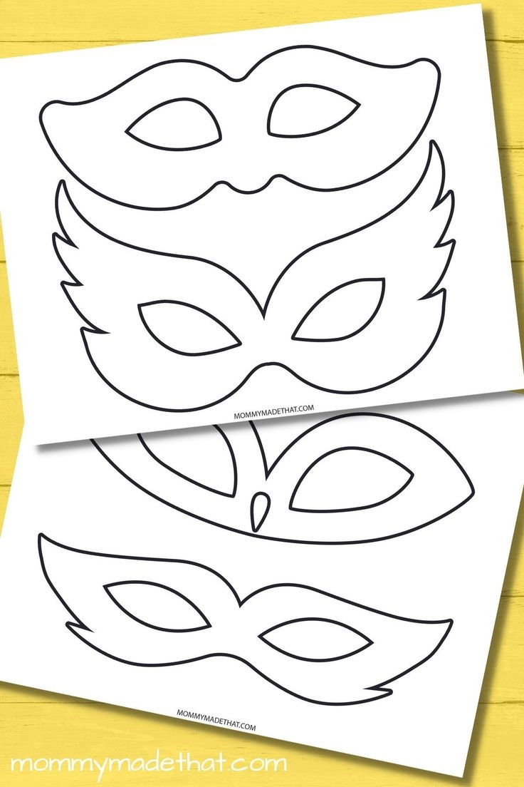 Printable Masquerade Mask Template